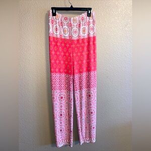 Chico's 3 (Sz 16) Paisley Wide Leg Pull On High Rise Stretchy Lounge Pants